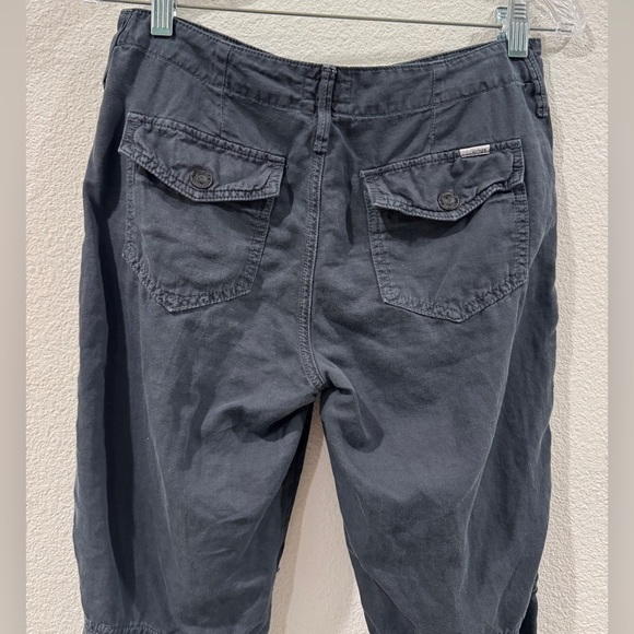 MOTHER The No Zip Misfit Faded Black Wash Girl, Boy Etc. Linen Blend Pants 25 - Picture 10 of 16